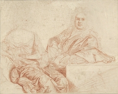 Portret van Grinling Gibbons en zijn vrouw by John Closterman