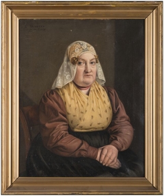 Portret van Wietske, oude dienstbode van schilder W.B. van der Kooi by Cornelis Wester