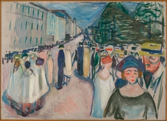 Promenade on Karl Johan by Edvard Munch