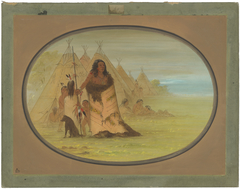 Puncah Chief Surrounded by His Family by George Catlin