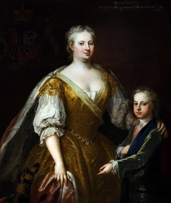 Queen Caroline (of Brandenburg Ansbach) (1683–1737) and her son Prince William Augustus, Duke of Cumberland (1721–1765) by William Aikman