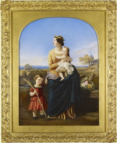 Queen Victoria (1819-1901) with Prince Alfred (1844-1900) and Princess Helena (1846-1923) by Robert Thorburn