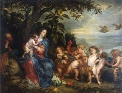Rest on the Flight into Egypt (Madonna with Partridges) by Anthony van Dyck