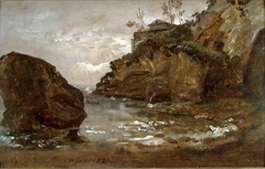 Rocky Coast near Naples by Johan Christian Dahl