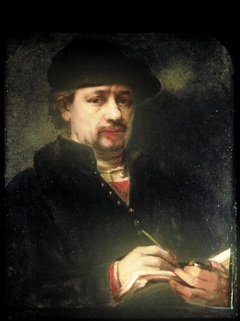 (Self-)Portrait of Rembrandt with a sketchbook
