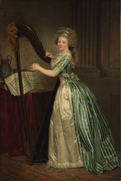 Self-Portrait with a Harp by Rose-Adélaïde Ducreux