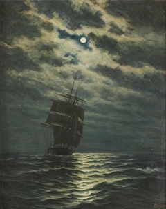 Ship in the Moonlight by Martin Aagaard