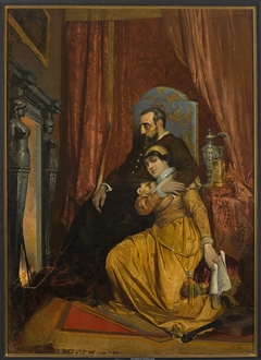 Sigismund Augustus and Barbara Giza by Tadeusz Popiel