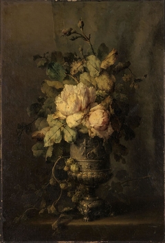 Silver Vase of Flowers by Margaretha Roosenboom