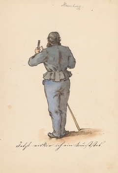 Standing Man from the Back by Friedrich Carl von Scheidlin