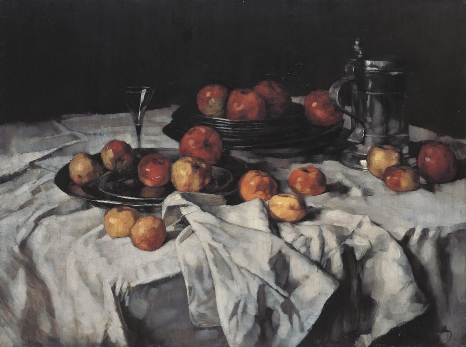 Still Life with Apples, Wine-Glass and Pewter Jug