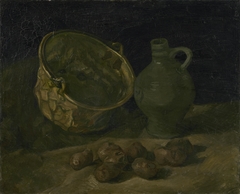 Still Life with Brass Cauldron and Jug by Vincent van Gogh