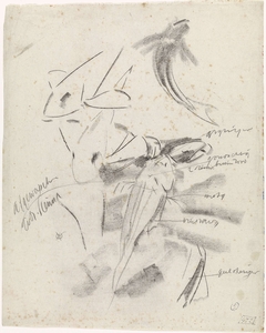 Studie van een vis en schubben by Gerrit Willem Dijsselhof