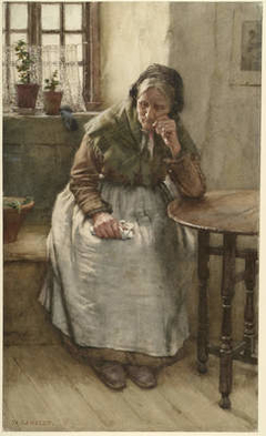 Study of an Old Fisherwoman by Walter Langley