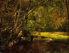Sunlight by the Brook by Worthington Whittredge