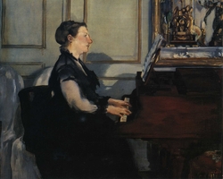 Suzanne Manet Playing the Piano