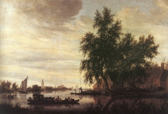 The Ferryboat by Salomon van Ruysdael