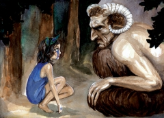The girl and the faun