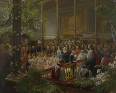 The Marriage of Princess Louise of Wales with the Duke of Fife at Buckingham Palace, 27th July 1889 by Sydney Prior Hall