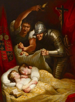The Murder of the Princes in the Tower, King Edward V (1470-1483?) and his Brother Prince Richard Duke of York (1473-1483?) (from William Shakespeare's 'Richard III', Act IV scene iii)