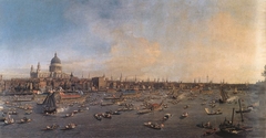 The River Thames with St. Paul's Cathedral on Lord Mayor's Day by Canaletto