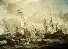 The 'Royal Prince' and other Vessels at the Four Days Battle, 1–4 June 1666 by Abraham Storck