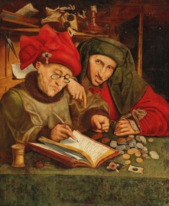 The Tax Collectors by follower of Quinten Metsys