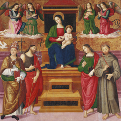The Virgin and Child Enthroned by Berto di Giovanni