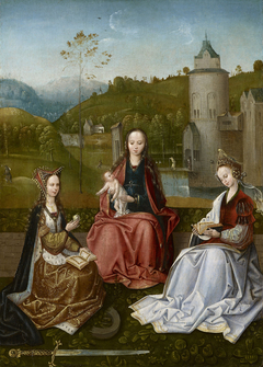 The Virgin and Child with Saints Catherine and Barbara by Anonymous