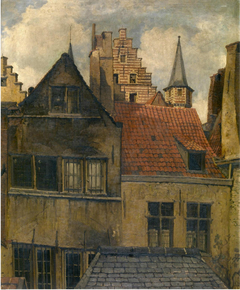 The Vleeshuis and old houses by Hendrik Frans Schaefels