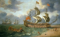 The Wreck of the 'Gloucester' off Yarmouth, 6 May 1682 by Johan Danckerts