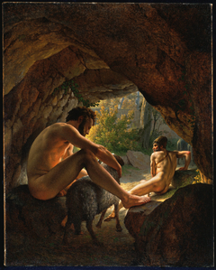 Ulysses Fleeing the Cave of Polyphemus by Christoffer Wilhelm Eckersberg