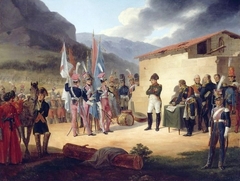 Battle of Tudela (Napoleon receiving the captured banners from Wincenty Krasiński) by January Suchodolski