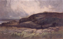 Untitled (landscape with rocks)
