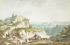 View of Catanzaro (from “Voyage Pittoresque, ou Description des royaumes de Naples et de Sicile” by Jean-Claude Richard Abbé de Saint Non) by Claude-Louis Châtelet
