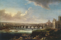 View of Dresden with the Augustus Bridge by Johann Alexander Thiele