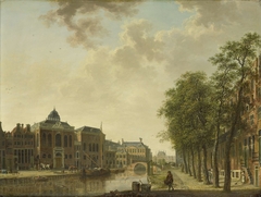 View of the Houtmarkt in Amsterdam by Unknown Artist
