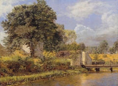 View of the northern gate of the Citadel from the bastion east of the bridge by Christen Købke
