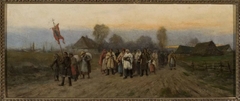 Village procession – pilgrimage by Franz Streitt