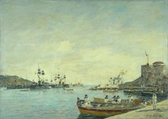 Villefranche Harbour by Eugène Louis Boudin