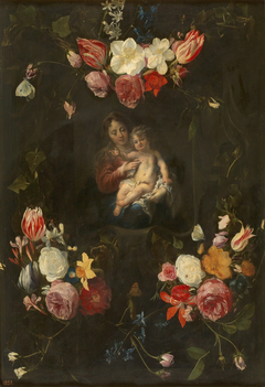 Virgin and Child in a Flower Garland