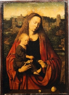 Virgin and Child with inkwell