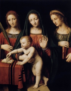 Virgin and Child with Saints Catherine of Alexandria and Barbara by Bernardino Luini