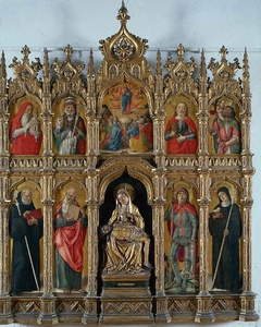 Virgin and the Dead Christ with the Ascension and Saints