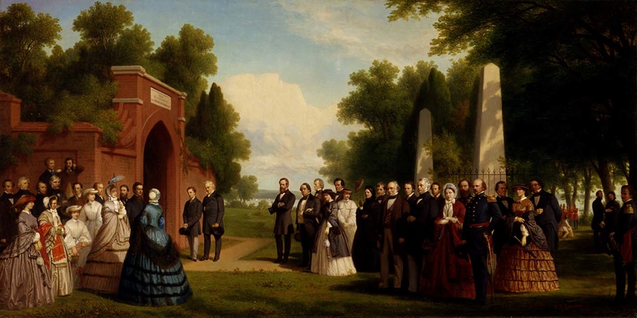 Visit of the Prince of Wales, President Buchanan, and Dignitaries to the Tomb of Washington at Mount Vernon, October 1860