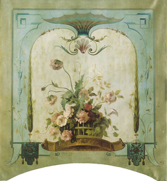 Wanddecoratie met bloemenmand by Paul-Alfred Colin