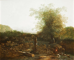 Wooded Landscape with a Ford
