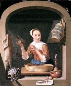 Young Woman with a Mousetrap