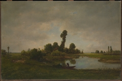 A River Landscape by Théodore Rousseau