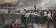 A strike of workers in Biscay